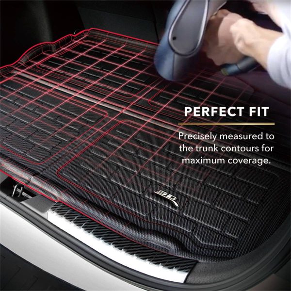 3D MAXpider Cargo Liner Subaru WRX   WRX STi (15-21) Cross Fold Kagu Black Rubber M1SB0201309 For Cheap