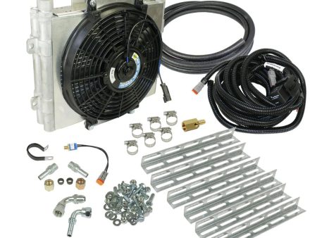 BD Xtrude Transmission Cooler Ford F250   F350 Super Duty (03-16) 1 2  Line Double Stacked w  Fan - 1030606-DS-12 Cheap